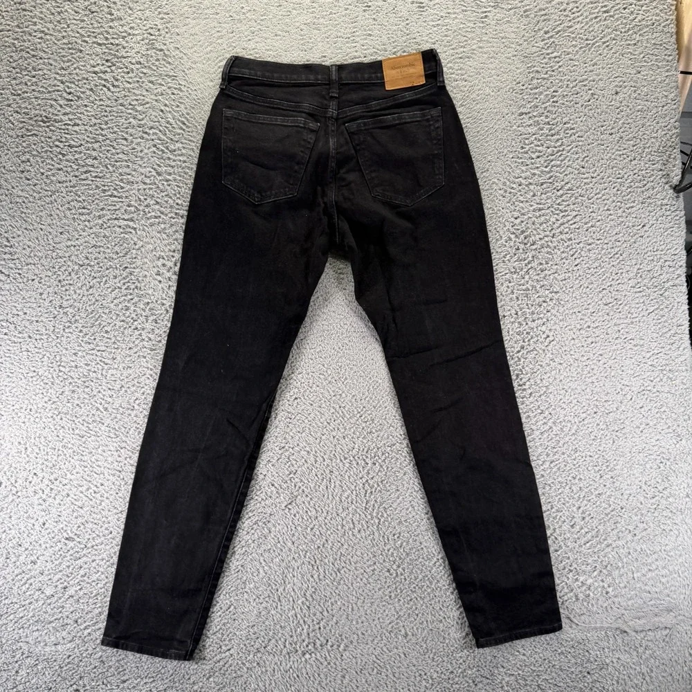 Abercrombie & Fitch Jeans Mens 28x32 Black Cotton Denim Skinny Athletic Workwear